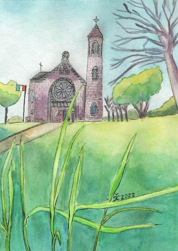 Paper, Watercolor, 2022
SIZE: 210 x 297 mm
"St.Oliver Plunkett Church Blackrock"