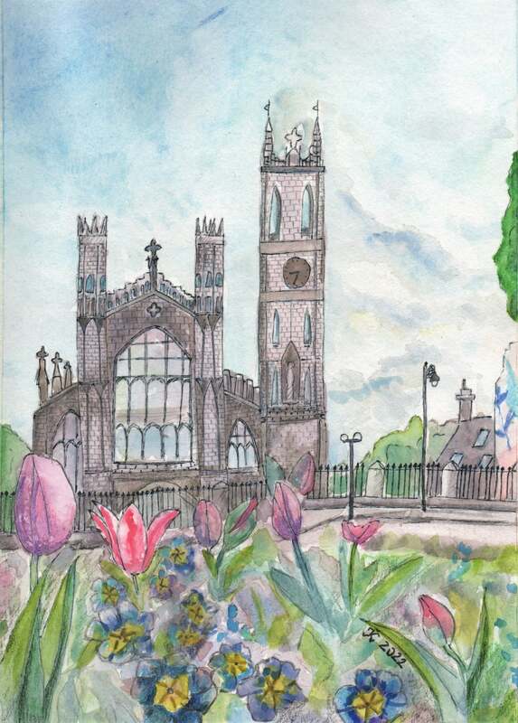 Paper, Watercolor, 2022
SIZE: 210 x 297 mm
"St.Patrick's Parish Church"
